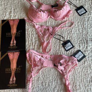 Honey Birdette Pink Hearts Full Set